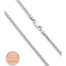 Miabella Solid 925 Sterling Silver Italian 2.5mm Franco Square Box Link Chain Necklace for Men, Made in Italy (Length 24 Inches)