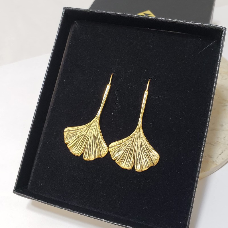 Ginkgo Leaf Earrings - Museum Reproductions - Made in the