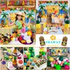 Hawaiian Luau Party Decoration Pack (159 Pcs), Tropical Beach Themed