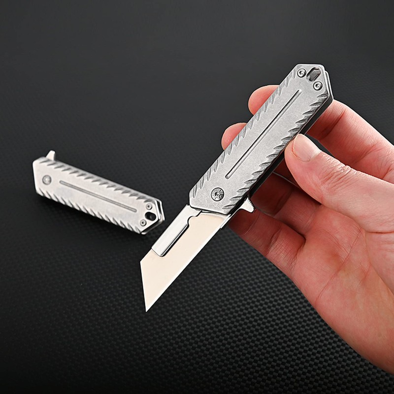 SZHOWORLD Stainless Steel Folding Utility Knife - Heavy Duty Box