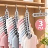 9-Hole Clothes Hangers for Closet Organization – Space-Saving Foldable 3-Pack