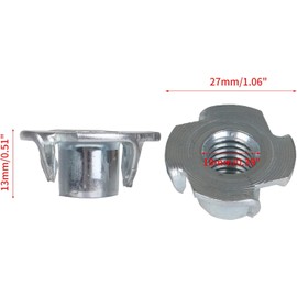 Drive-in Nuts M8 x 12 mm Pack of 30 | Carbon Steel Flare Nuts with 4 Drive-In Tips | For Wood, Plastic & Metal | DIN 6930 / ISO 6930 Compliant | Includes Storage Box