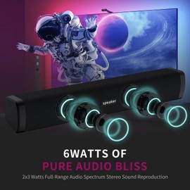 OOYY Home Theater Bluetooth Sound Bar, Wireless Bluetooth Sound Bar for TV, PC & Home, Portable Home Theater Speaker System