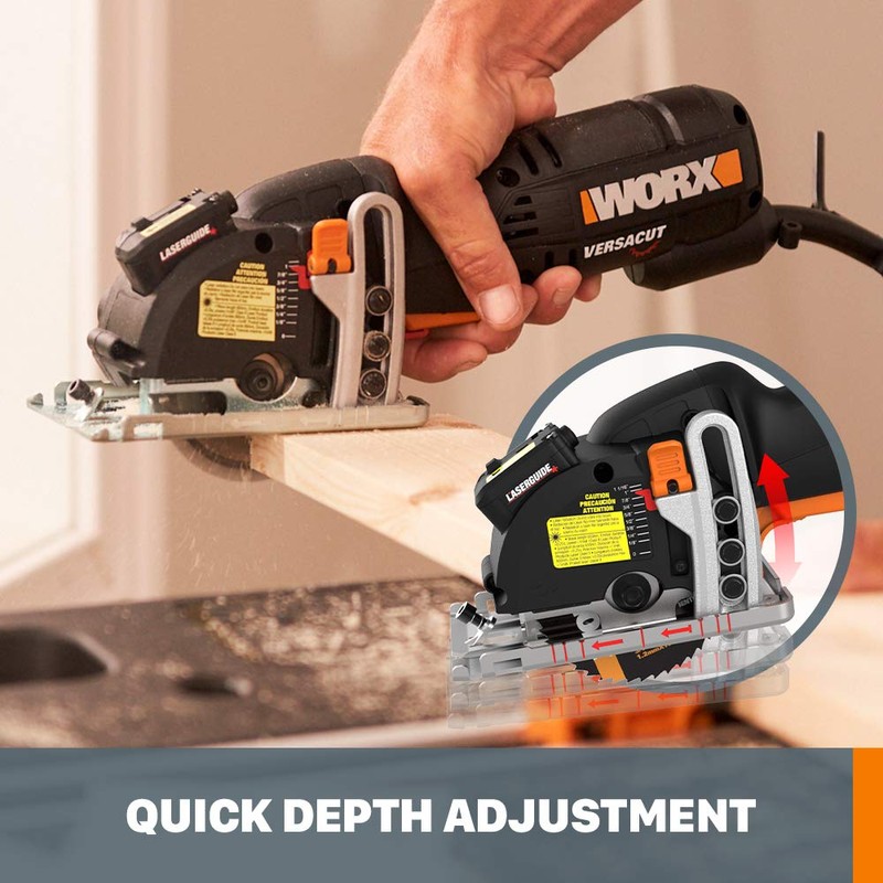 WORX WX420L Versacut 3-3/8" Compact Circular Saw with Laser Guide