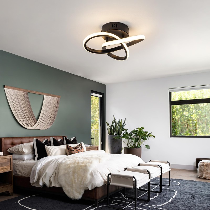 TIAZFCA 10 Inch Modern Ceiling Light, 24W LED Dimmable Ceiling