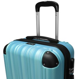 World Traveler Kemyer Quest Hardside Lightweight Expandable Spinner Suitcase Luggage, Sapphire Blue, 25-inch
