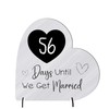 Pixie's Gifts Wedding Countdown Heart Plaque on Stands - Chalkboard