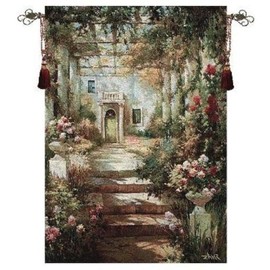 Manual Summer Pergola Grande Cotton Tapestry Wall Hanging, 35 X 47-Inch