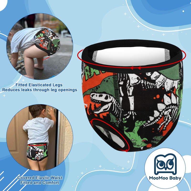 MooMoo Baby Cotton Potty Training Underwear 4 Packs Absorbent Training