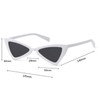 boqopod Clout Triangle Sunglasses Goggles Vintage Cateye Mod Style Retro