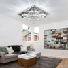 Modern Crystal Chandelier Five Rings LED Crystal Ceiling Light Flush