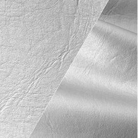 VViViD Silver Weatherproof Faux Leather Finish Marine Vinyl Fabric (1.5ft x 54")