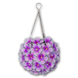 Star Trading Solar Hanging Decoration "Hortensia" Pink 44 LEDs