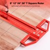 BOXmime Precision Marking Woodworking Rule,24 Inch T Square Ruler, 1/16''Scale