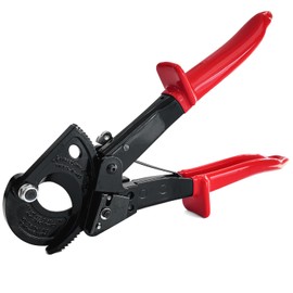 Socpuro Ratcheting Type Cable Cutter, Cutting Capacity, Up to 0.1 inch (28 mm/240 mm²), Aluminum Wire, Copper Wire, Cable Cutter, Manual Type, Wire Cutter, Alloy Steel Blade, Electrical Work, Cable,