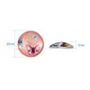 Pandahall 1Box/50Pieces Butterfly Printed Glass Cabochons Flatback Half Round Dome