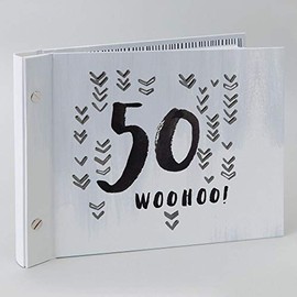 Luxe Birthday Guest Book With Photo Album by Hotchpotch - Grey 50th