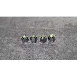 For: Alfa Romeo 4pc Silver Hex Alfa Romeo Emblem Car Wheels Metal Valve Stem Caps Cover