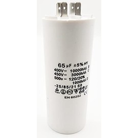 Capacitor up to 500 V~ AC 55,60,65,70,80,90,100 µF uf uf motor capacitor, starting capacitor, starter capacitor, operating capacitor (65 µF)