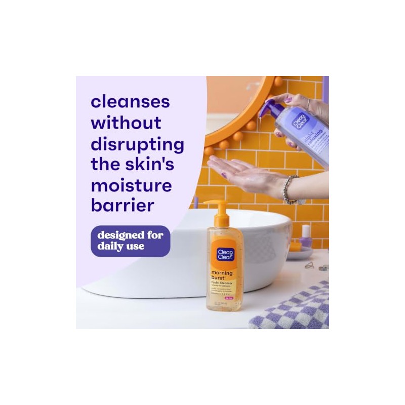 Clean Clear Morning Burst Paquete Limpiador Diurno Nocturno