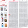 Simple Houseware 2-Pack Clear Over the Door Hanging Pantry Organizer