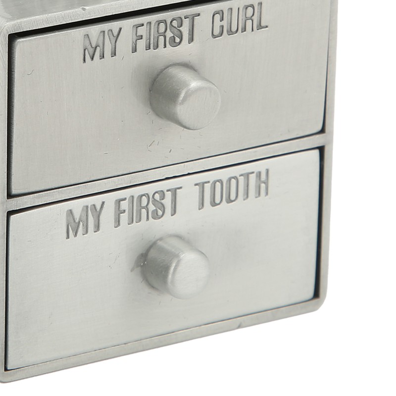 Tooth Box Metal Cute BearShape Storage Case with 2 Drawers