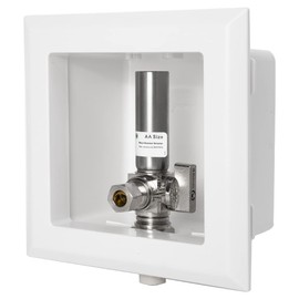 EFIELD CPVC Pre-Assembled Dishwasher Outlet Box, 1/2-Inch CPVC Connection with Installed 1/4-Turn Stop Angle Valve, Copper Water Hammer Arrestor