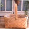 Ciieeo 1 PC Portable Handmade Bamboo Woven Flower Basket with
