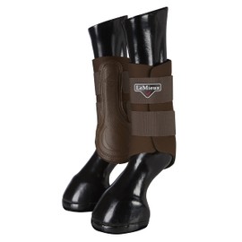 LeMieux Grafter Brushing Horse Boots - Protective Gear and Training Equipment - Equine Boots, Wraps & Accessories (Brown - Medium)