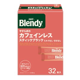 AGF(エージーエフ) Blendy Stick Black, Calming Caffeine-Free 32 Sticks, Stick Coffee, Water-Soluble