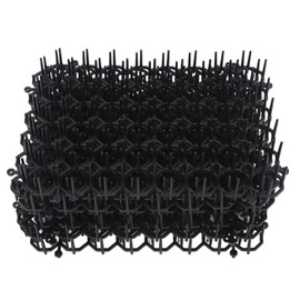 12Pcs Cat Repellent Deterrent Outdoor Scat Mat, Cat Scat Mat with Spikes, Cat Repellent Outdoor Mat, Prickle Strips Digging Cat Deterrent Outdoor, Plastic Spike Mat for Keeping Away Cats Dogs
