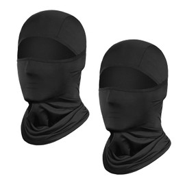 Achiou Balaclava Face Mask, Ski Mask for Men Women Football, Lightweight Sheisty Mask, Ninja Shiesty Sun Hood UV Protection, Black, One Size