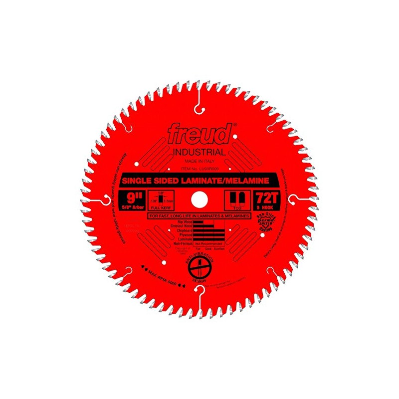 Freud LU98R009: 9" x 72T Single Sided Laminate/Melamine Blade