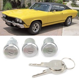 Door Lock Cylinder, 654394765282, Car Door Lock Cylinder and Key Fits for