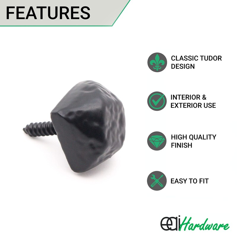EAI Decorative Door Stud | Black Antique | 19mm |