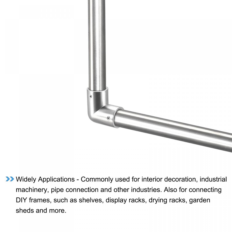 sourcing map Rail Elbow Fitting 90 Degree 2-Way 316 Stainless