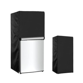 YZNKLXF Mini Refrigerator Cover 21''L x 21''W x 46''H,Suitable for 4.0-4.5 Cu.Ft Mini Fridge/Small Refrigerator, 600D Oxford Washable, Reusable, Front can be opened, Black