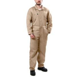 Kolossus Coveralls for Mens Long Sleeve Cotton Blend Work Jumpsuit APPAREL Khaki, 3X-Large