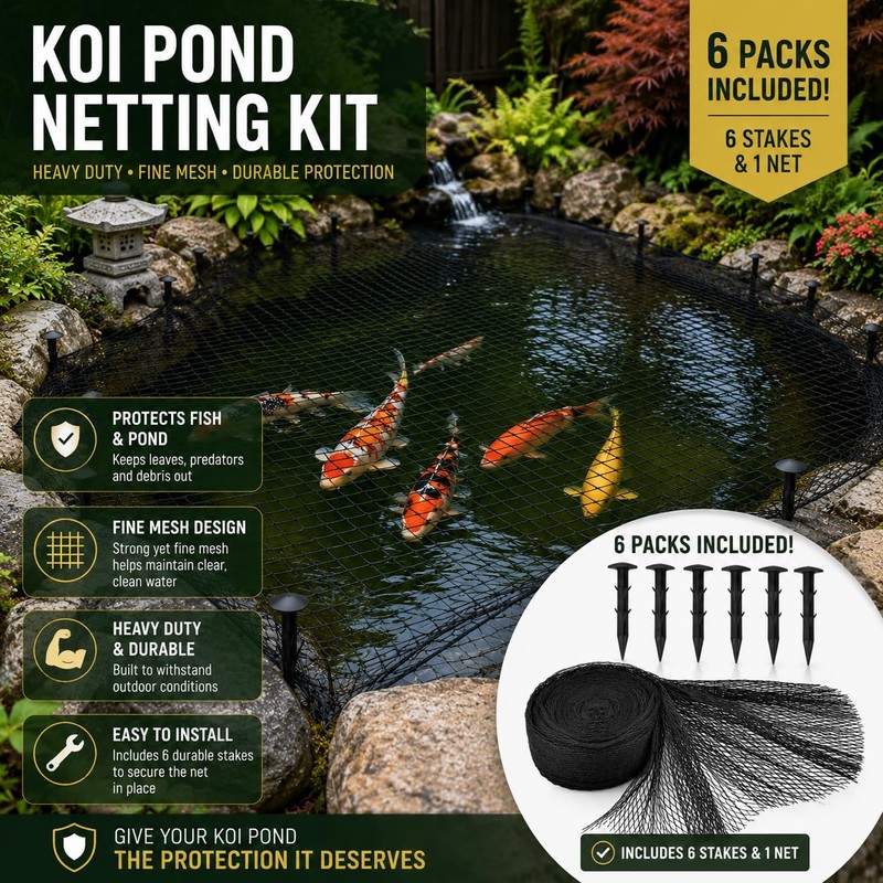 1ABOVE Koi Pond Netting Kit – 4 x 6m Heavy