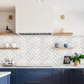 STICKGOO Herringbone Tile Peel and Stick Backsplash for Kitchen&Bathroom