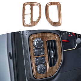 RT-TCZ for Silverado Air AC Vents Cover Trim for Chevy Silverado for GMC Sierra 2019 2020 2021 2022 Wood Grain Interior Accessories 2pcs