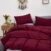 Cottonight Burgundy Comforter Set - Wine Red, Claret Red Comforter,