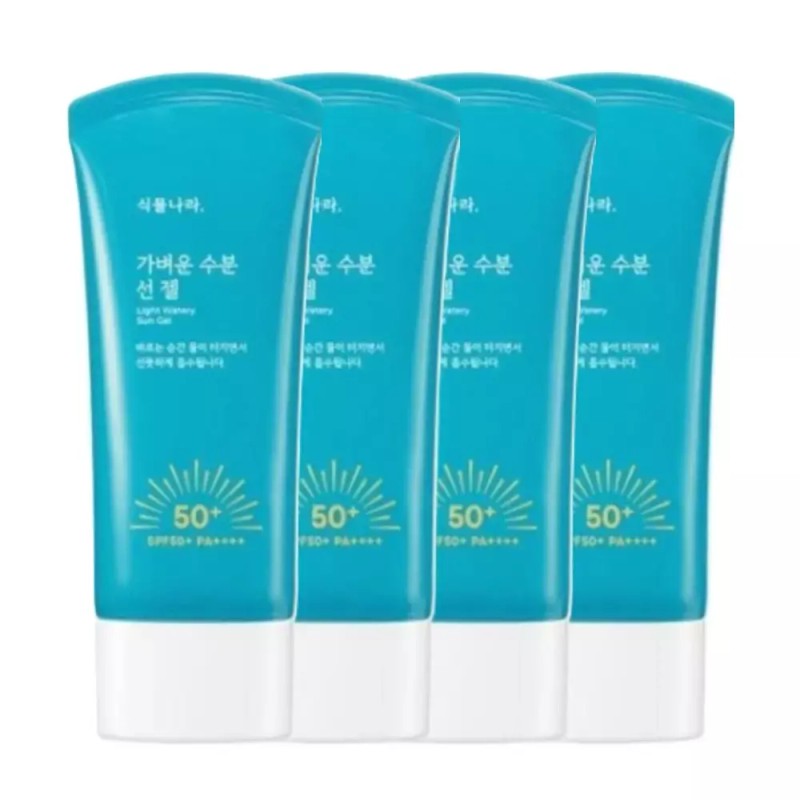 Plant Nation 식물나라 가벼운 수분 선 젤 60ml 4개 Plant