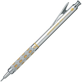 Pentel Graphgear 1000 Mechanical Pencil 0.9mm Silver Barrel Yellow Details HB Lead, 1 Mechanical Pencil (YPG1019-G)