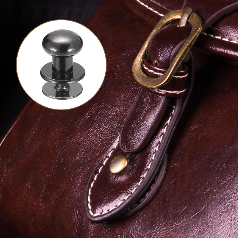 sourcing map 8mm Ball Head Stud Rivets Screw Back, 20Pack