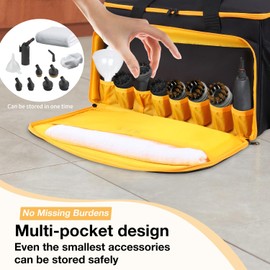 YUMTIM Storage Bag Compatible with Wagner Spraytech C900134 Steamer, Adjustable Steamer Storage Bag Portable Carry Organizer for Steam Cleaner with Extra Pockets for Accessories, Bag Only