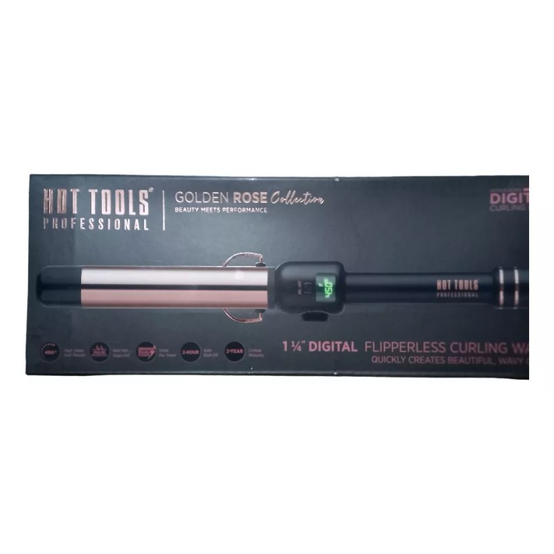 Hot Tools Ferro Rizadora Digital Profesional Oro Rosa Varita