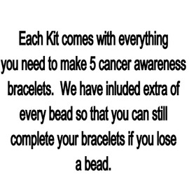 Hidden Hollow Beads Kit de manualidades para hacer pulseras de concienciación sobre el cáncer, utiliza cordón elástico, para recaudación de fondos y regalos (todos los sobrevivientes, lavanda, hace 5)