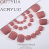 Outyua Solid Square Fake Toenails Matte Press on Toe Nails