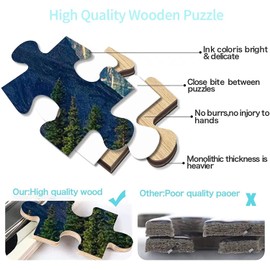 500 Piece Jigsaw Puzzle Gymnastics Tumbling School Supplies Challenge Puzzle Educational Game Puzzle for Adults Animal Plant Wooden Puzzle Nature Floor Props Kid Gift Unzip Toy Difficult Puzzle